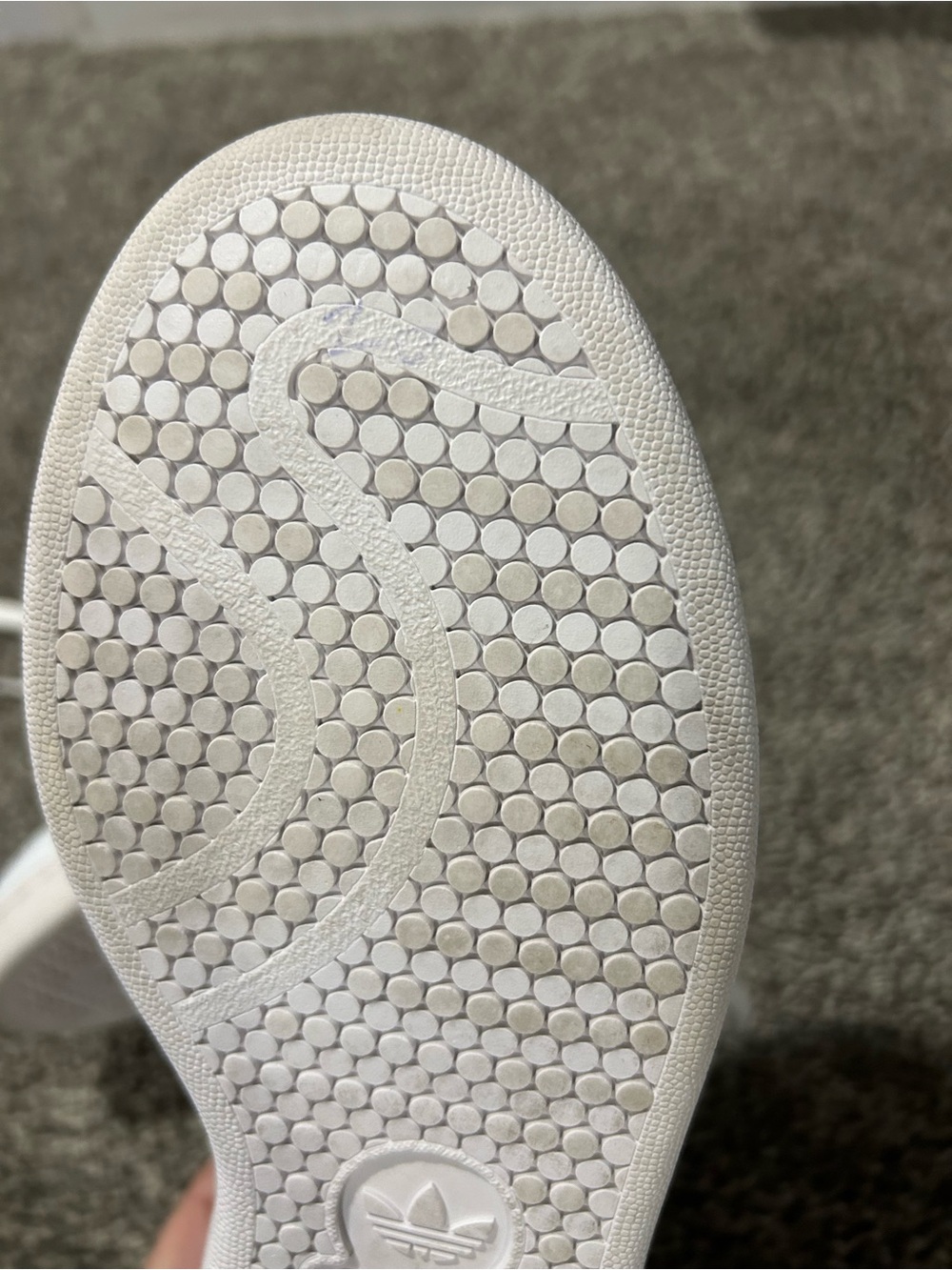 adidas White Sneakers with Navy Heel Tab - Women's Stan Smith collab - Picture 6 of 9
